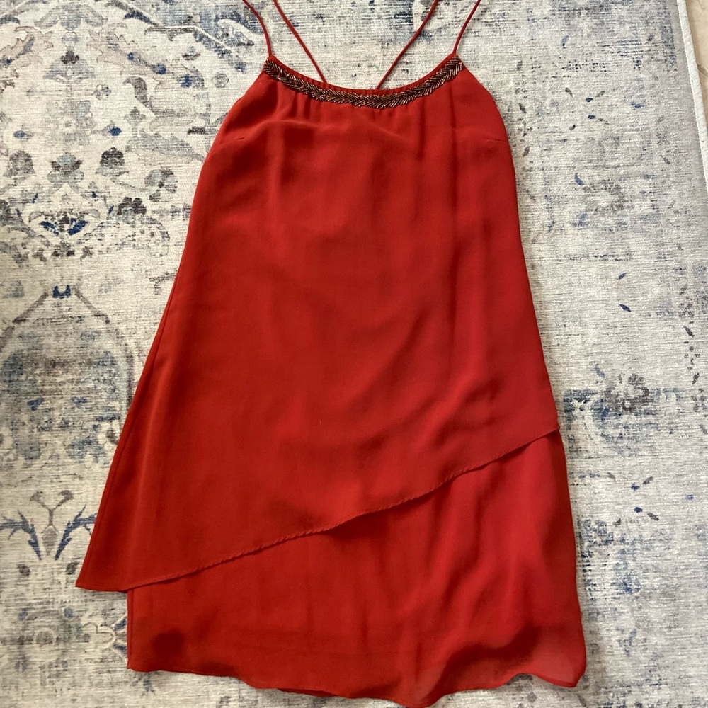 Foreign Exchange dress with pretty bead detail and tie back